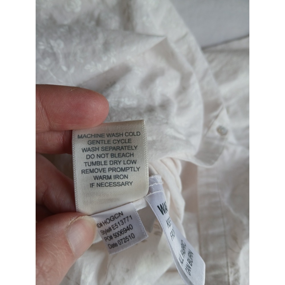 Eileen West Nightgown Medium Floral Lace Cottage Core Pockets Cotton House - Picture 11 of 16